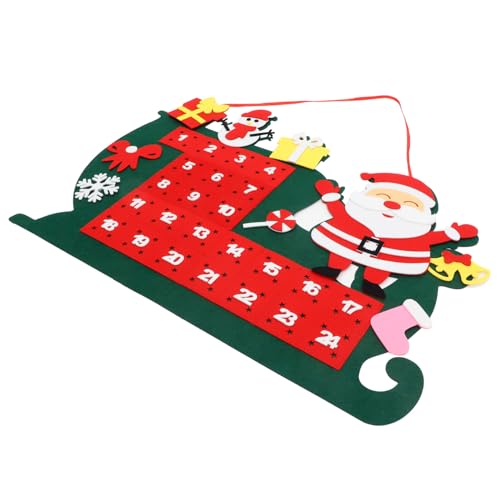 HEALSOPTHY Weihnachts-adventskalender zum Aufhängen DIY Selbstklebend Dekorativer Wandkalender Schneeschlitten Festliche Weihnachtsdeko Multifunktional für Zuhause und Party von HEALSOPTHY
