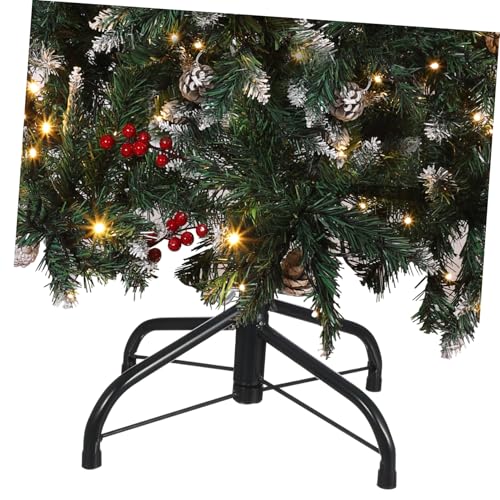 HEALSOPTHY Weihnachtsbaumständer Metall Grün Rohrdurchmesser Stabile Schraubhalterung für Künstliche Christbäume Einfache Montage Energiesparend Robust Langlebig für Weihnachtsdeko von HEALSOPTHY
