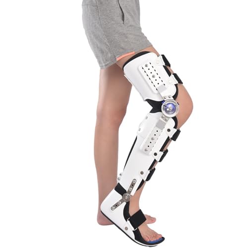 HEARSO Knieschiene,verstellbare Knieschiene Knöchelstütze Frakturbeinbandage Postoperative Schiene Knie-Wegfahrsperre Bein Stabilisierung Für Verstauchung Arthritis Recovery von HEARSO