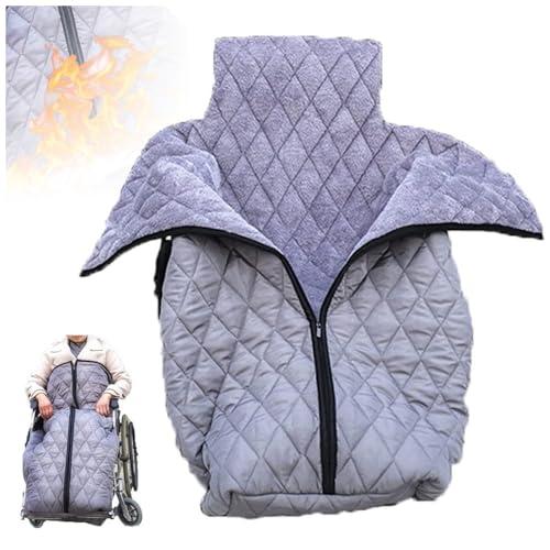 Rollstuhl-Fußsack Aus Plüsch,warm Und Gemütlich Rollstuhldecke Mit Innentasche Und Kordelzug Schützt Vor Kälte Und Nässe Geeignet Für Alle Jahreszeiten Und Rollstuhlmodelle von Sobeta