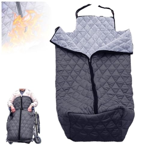 Rollstuhl-Fußsack Aus Plüsch,warm Und Gemütlich Rollstuhldecke Mit Innentasche Und Kordelzug Schützt Vor Kälte Und Nässe Geeignet Für Alle Jahreszeiten Und Rollstuhlmodelle von Sobeta