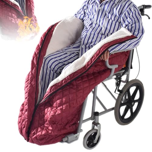 EATAN Wollener Rollstuhlsack Für Den Winter,wasserdichter Und Winddichter Fußsack Erwachsene Schlupfsack Rollstuhl Gemütlich Und Warm Fleecedecke Für Senioren Und Behinderte von EATAN