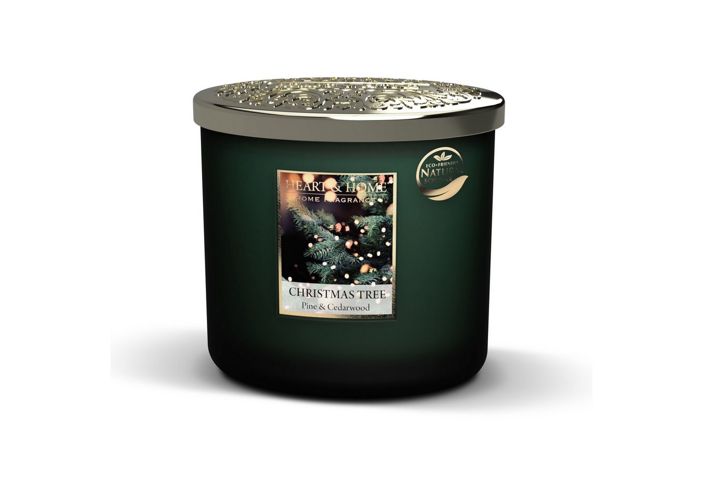 HEART & HOME Duftkerze 00405 - Ellipse 2 Docht, "Christmas Tree", 220 g (1-tlg) von HEART & HOME