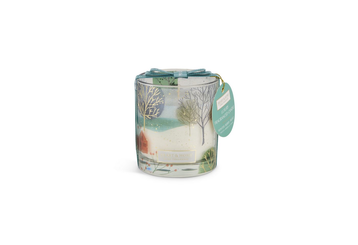 HEART & HOME Duftkerze 10425 - Scene Candle, "Winter Berry Frost", 200 g (1-tlg) von HEART & HOME
