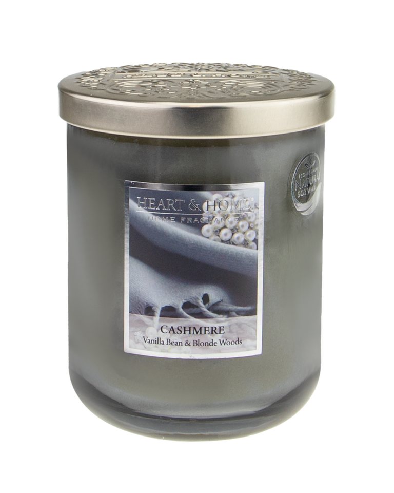 HEART & HOME Duftkerze 950324 - im Glas "Cashmere" -340 gr- (1-tlg) von HEART & HOME