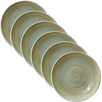 6 HEART & SOUL Suppenteller Perfect Match Thyme hellgrün 23,0 cm von HEART & SOUL