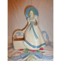 Vintage Hull Südliche Belle Übertopf Handbemalte Delft Blue Keramik von HEARTFELTFAVORITES