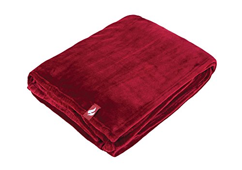 HEAT HOLDERS - Luxus Winter Warm Fell Decke 180x200cm | Bunt Decke für Sofa (180 x 200 cm, Cranberry) von HEAT HOLDERS