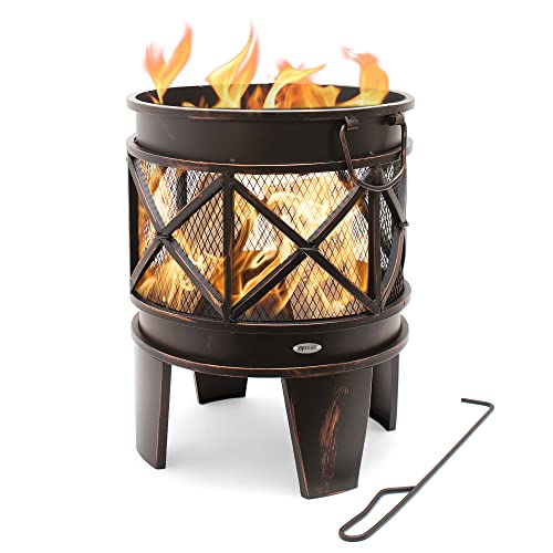 HEAT Outdoor Living Feuerkorb Firecask - Feuerschalen für den Garten - Feuerstelle Outdoor & Feuertonne - Feuerschale aus Lackierter Stahl - Feuerkorb für den Garten - 42x42x53cm - Schwarz von HEAT Outdoor Living