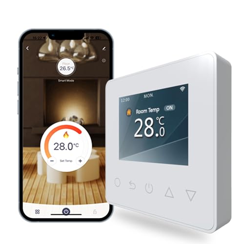Underfloor Heating Thermostat Digital Temperature Controller Weekly Circulation Programmable Floor Sensor with WiFi Underfloor Heating Thermostat Digital Temperature Controller Weekly Circulation Programmable Floor Sensor with WiFi von HEATIT