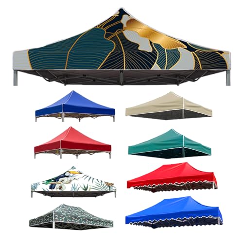 Pavillon Ersatzdach 3x3m wasserdicht - Zeltüberdachung für Garten & Terrasse mit UV-Schutz (4-Eck) - Kompatibel mit Marken-Pavillons - Ersatzplane für Gazebo/Carport (2X3M(6.5'x10'),Multicolour-2) von HEATPOWEOK