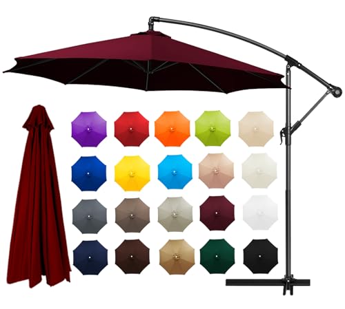 Sonnenschirm Ersatzbezug 2-4.0m 6/8 Streben, Sonnenschirm Stoff Uv Schutz 50 Windfest Strand Terrasse Pool Garten Überdachung Ersatzabdeckung für Outdoor-Regenschirm (6ribs:2.7m/9ft,N) von HEATPOWEOK