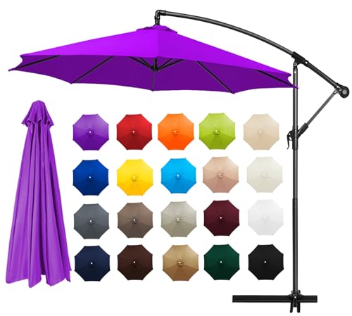 Sonnenschirm Ersatzbezug 2-4.0m 6/8 Streben, Sonnenschirm Stoff Uv Schutz 50 Windfest Strand Terrasse Pool Garten Überdachung Ersatzabdeckung für Outdoor-Regenschirm (6ribs:2m/6.5ft,C) von HEATPOWEOK