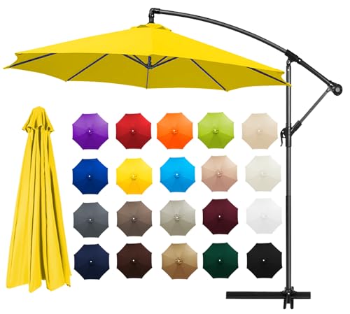 Sonnenschirm Ersatzbezug 2-4.0m 6/8 Streben, Sonnenschirm Stoff Uv Schutz 50 Windfest Strand Terrasse Pool Garten Überdachung Ersatzabdeckung für Outdoor-Regenschirm (6ribs:2m/6.5ft,H) von HEATPOWEOK