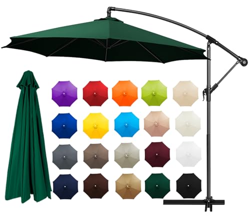 Sonnenschirm Ersatzbezug 2-4.0m 6/8 Streben, Sonnenschirm Stoff Uv Schutz 50 Windfest Strand Terrasse Pool Garten Überdachung Ersatzabdeckung für Outdoor-Regenschirm (6ribs:2m/6.5ft,R) von HEATPOWEOK