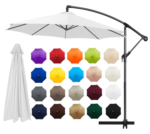Sonnenschirm Ersatzbezug 2-4.0m 6/8 Streben, Sonnenschirm Stoff Uv Schutz 50 Windfest Strand Terrasse Pool Garten Überdachung Ersatzabdeckung für Outdoor-Regenschirm (8ribs:2.3m/7.5ft,U) von HEATPOWEOK
