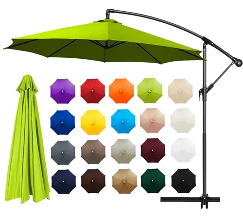 Sonnenschirm Ersatzbezug 2-4.0m 6/8 Streben, Sonnenschirm Stoff Uv Schutz 50 Windfest Strand Terrasse Pool Garten Überdachung Ersatzabdeckung für Outdoor-Regenschirm (8ribs:2.5m/8ft,F) von HEATPOWEOK