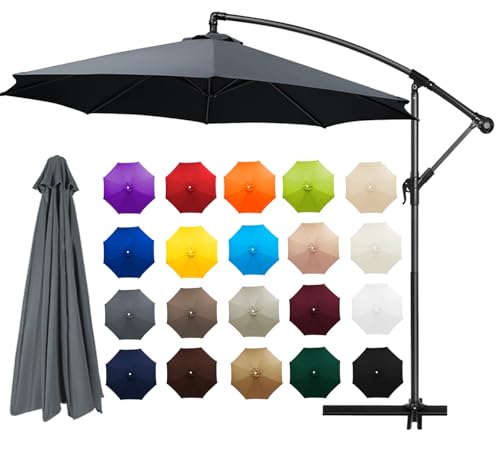 Sonnenschirm Ersatzbezug 2-4.0m 6/8 Streben, Sonnenschirm Stoff Uv Schutz 50 Windfest Strand Terrasse Pool Garten Überdachung Ersatzabdeckung für Outdoor-Regenschirm (8ribs:2m/6.5ft,K) von HEATPOWEOK
