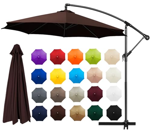 Sonnenschirm Ersatzbezug 2-4.0m 6/8 Streben, Sonnenschirm Stoff Uv Schutz 50 Windfest Strand Terrasse Pool Garten Überdachung Ersatzabdeckung für Outdoor-Regenschirm (8ribs:2m/6.5ft,P) von HEATPOWEOK