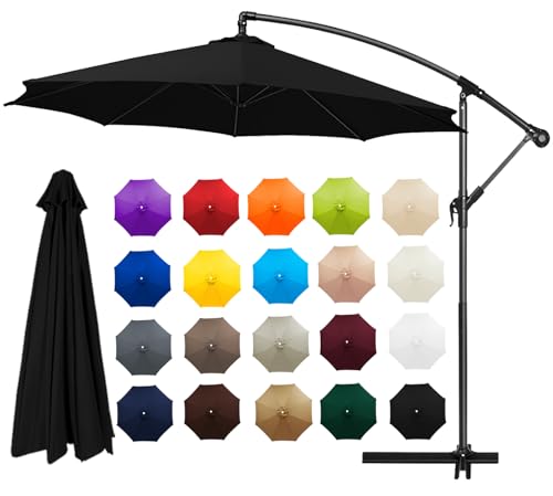 Sonnenschirm Ersatzbezug 2-4.0m 6/8 Streben, Sonnenschirm Stoff Uv Schutz 50 Windfest Strand Terrasse Pool Garten Überdachung Ersatzabdeckung für Outdoor-Regenschirm (8ribs:3m/10ft,V) von HEATPOWEOK