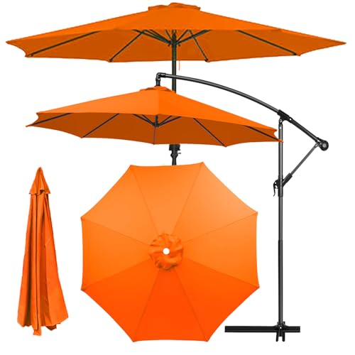 Sonnenschirm Ersatzbezug 2.3m 2.5m 2.7m 3.0m 3.5m 6/8 Rippen, UV-Schutz Ampelschirm Ersatz-Bezug, Pool Und Strand, Wasserdicht Sonnenschirmbezug Ersatzbezug Für Balkon (6ribs:2m/6.5ft,C) von HEATPOWEOK