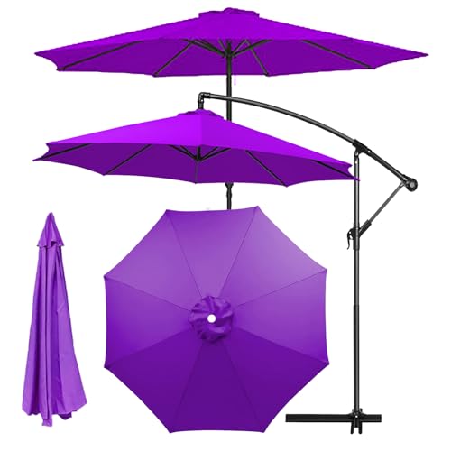 Sonnenschirm Ersatzbezug 2.3m 2.5m 2.7m 3.0m 3.5m 6/8 Rippen, UV-Schutz Ampelschirm Ersatz-Bezug, Pool Und Strand, Wasserdicht Sonnenschirmbezug Ersatzbezug Für Balkon (8ribs:2.3m/7.5ft,A) von HEATPOWEOK
