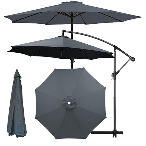 Sonnenschirm Ersatzbezug 2.3m 2.5m 2.7m 3.0m 3.5m 6/8 Rippen, UV-Schutz Ampelschirm Ersatz-Bezug, Pool Und Strand, Wasserdicht Sonnenschirmbezug Ersatzbezug Für Balkon (8ribs:2.3m/7.5ft,I) von HEATPOWEOK