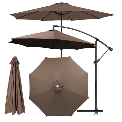 Sonnenschirm Ersatzbezug 2.3m 2.5m 2.7m 3.0m 3.5m 6/8 Rippen, UV-Schutz Ampelschirm Ersatz-Bezug, Pool Und Strand, Wasserdicht Sonnenschirmbezug Ersatzbezug Für Balkon (8ribs:2.5m/8ft,J) von HEATPOWEOK