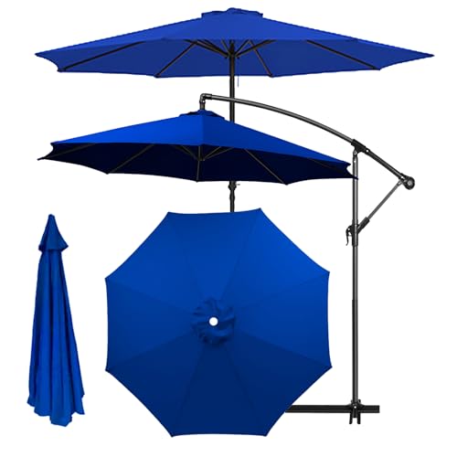 Sonnenschirm Ersatzbezug 2.3m 2.5m 2.7m 3.0m 3.5m 6/8 Rippen, UV-Schutz Ampelschirm Ersatz-Bezug, Pool Und Strand, Wasserdicht Sonnenschirmbezug Ersatzbezug Für Balkon (8ribs:2m/6.5ft,E) von HEATPOWEOK