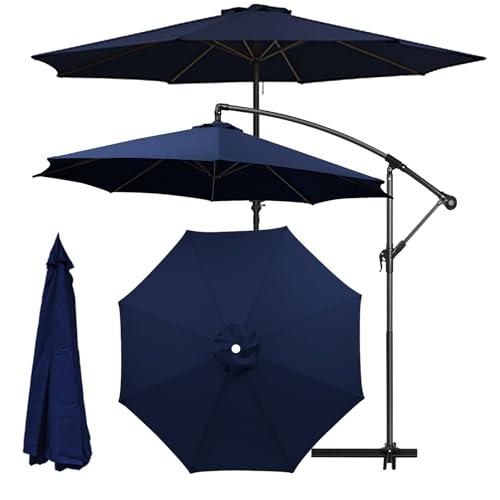 Sonnenschirm Ersatzbezug 2.3m 2.5m 2.7m 3.0m 3.5m 6/8 Rippen, UV-Schutz Ampelschirm Ersatz-Bezug, Pool Und Strand, Wasserdicht Sonnenschirmbezug Ersatzbezug Für Balkon (8ribs:2m/6.5ft,M) von HEATPOWEOK
