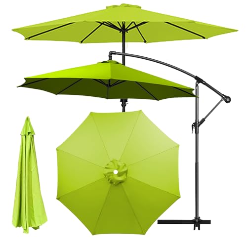 Sonnenschirm Ersatzbezug 2.3m 2.5m 2.7m 3.0m 3.5m 6/8 Rippen, UV-Schutz Ampelschirm Ersatz-Bezug, Pool Und Strand, Wasserdicht Sonnenschirmbezug Ersatzbezug Für Balkon (8ribs:3.3m/10.8ft,D) von HEATPOWEOK