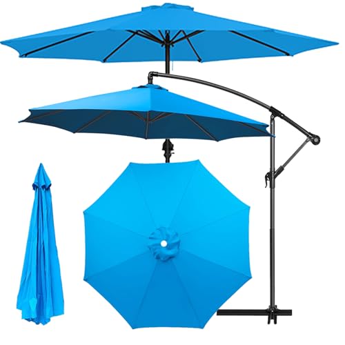 Sonnenschirm Ersatzbezug 2.3m 2.5m 2.7m 3.0m 3.5m 6/8 Rippen, UV-Schutz Ampelschirm Ersatz-Bezug, Pool Und Strand, Wasserdicht Sonnenschirmbezug Ersatzbezug Für Balkon (8ribs:3.3m/10.8ft,G) von HEATPOWEOK
