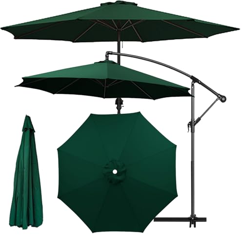 Sonnenschirm Ersatzbezug 2.3m 2.5m 2.7m 3.0m 3.5m 6/8 Rippen, UV-Schutz Ampelschirm Ersatz-Bezug, Pool Und Strand, Wasserdicht Sonnenschirmbezug Ersatzbezug Für Balkon (8ribs:3.5m/11.5ft,P) von HEATPOWEOK