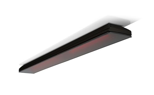 Heatscope Vision Heizstrahler 3200 W Heizelement Carbonstrahler schwarz oder weiß mit Fernbedienung oder Smart-Home-Steuerung Schwarz mit IR-Fernbedienung von HEATSCOPE