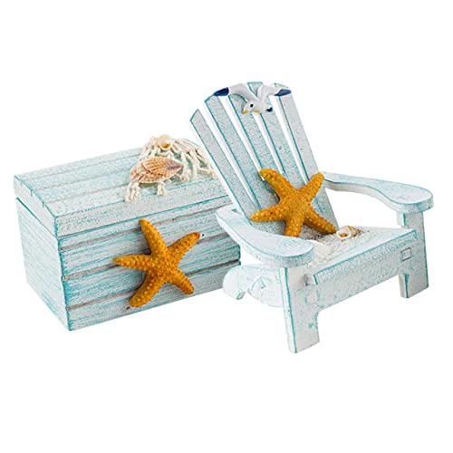 HEATSHAKING 1 Satz Strandkorb Dekoration Heimdekoration Strandverzierung Strandhaus -Accessoire Dekoration des Strandzimmers Einrichtung mit Strandmotiven Miniaturstrandzubehör Kiefernholz von HEATSHAKING