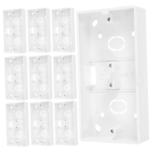 HEATSHAKING 10 Stück Wandmontierte Kunststoffbox Anschlussdose Elektrische Schalterbox mit Mehreren Steckdosen für Einfache Installation HEATSHAKING 10 Stück Wandmontierte Kunststoffbox Anschlussdose Elektrische Schalterbox mit Mehreren Steckdosen für Einfache Installation von HEATSHAKING