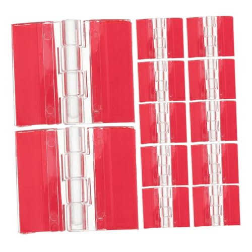 HEATSHAKING 12 Stück Selbstklebende Transparente Klappenschaniere Faltenschaniere für Bastelprojekte Aquarienabdeckungen Möbel und Displays von HEATSHAKING
