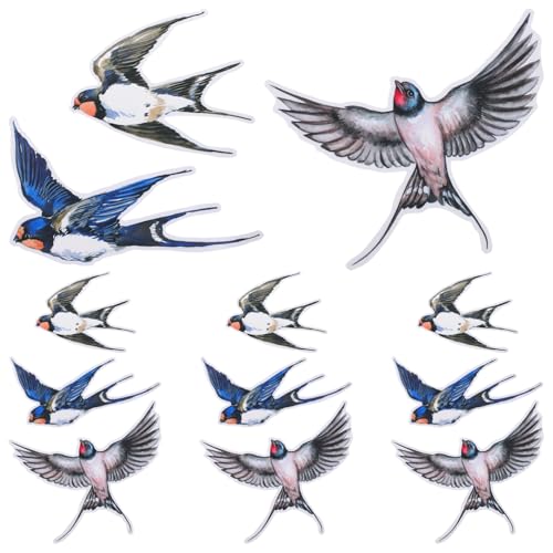 HEATSHAKING 12Stücke Fensteraufkleber für Vogelschutz Selbstklebende Kollisionssticker Bunten Designs Abnehmbar für Fenster und Terrassentüren HEATSHAKING 12Stücke Fensteraufkleber für Vogelschutz Selbstklebende Kollisionssticker Bunten Designs Abnehmbar für Fenster und Terrassentüren von HEATSHAKING