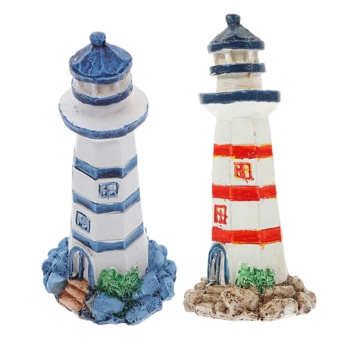 HEATSHAKING 2 Stück Kleine Dekofigur Mediterranes Design Nautische Tischdekoration für Wohnräume Garten und Strandpartys Teiliges aus Hochwertigem Harz von HEATSHAKING