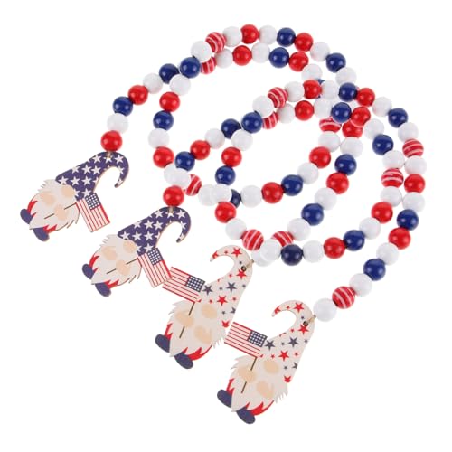 HEATSHAKING 2 Stück Patriotische Holzperlengirlande Anhängern für Vierte Deko Rustikale Beaded Garland für Unabhängigkeitstag Vielseitig für Regale Türen und Partys Geeignet HEATSHAKING 2 Stück Patriotische Holzperlengirlande Anhängern für Vierte Deko Rustikale Beaded Garland für Unabhängigkeitstag Vielseitig für Regale Türen und Partys Geeignet von HEATSHAKING