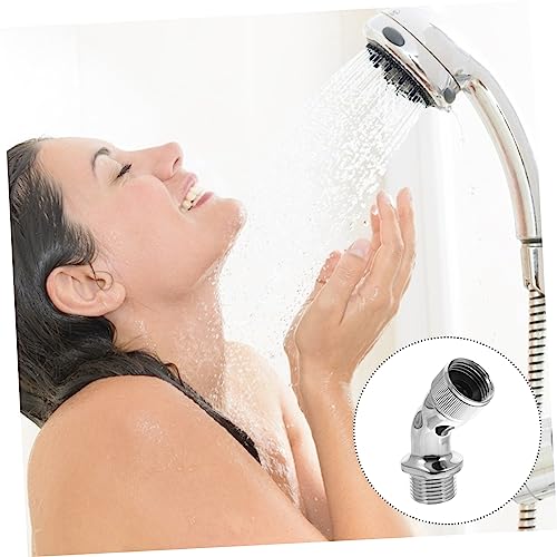 HEATSHAKING 2 Stück Teiliges Dusch Eckadapter aus Hochwertigem Messing Winkelstück zur Verlängerung und Richtungsänderung Des Duschstrahls Korrosionsbeständig Polierte Oberfläche für von HEATSHAKING