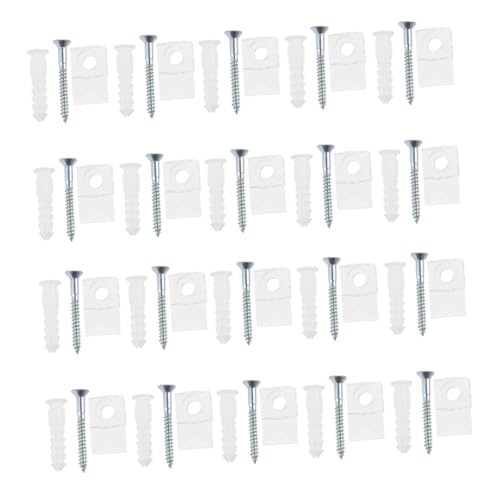 HEATSHAKING 20 Sätze Teiliges Transparente nicht Durchbohrte Glasclips zur Spiegelbefestigung Kleine Langlebige Halterungen für Glas und Spiegelplatten Praktische Fixierclips für Möbel und von HEATSHAKING
