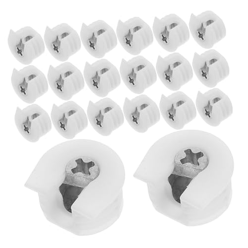 HEATSHAKING 20Stücke Nockenschloss Möbelverbinder Set Unsichtbare Regaltrennstecker für Schränke Stabile Verbindungselemente aus Ferrolegierungen Installieren von HEATSHAKING