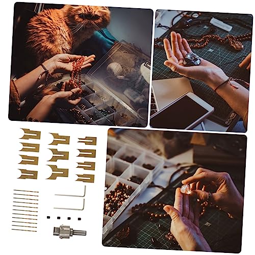 HEATSHAKING 24 Stück Teiliges Perlenbohrer Set aus Legiertem Stahl Holzringmacher für DIY Schmuckherstellung Präzise Holzperlenbearbeitung Geeignet für Anfänger und Profis Vielseitiges von HEATSHAKING