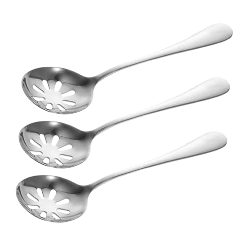 HEATSHAKING 3 Stück Teiliges Schöpfkellen mit Löchern Küchenutensilien für Buffet Servieren von Pasta Salaten Suppen Robust von HEATSHAKING