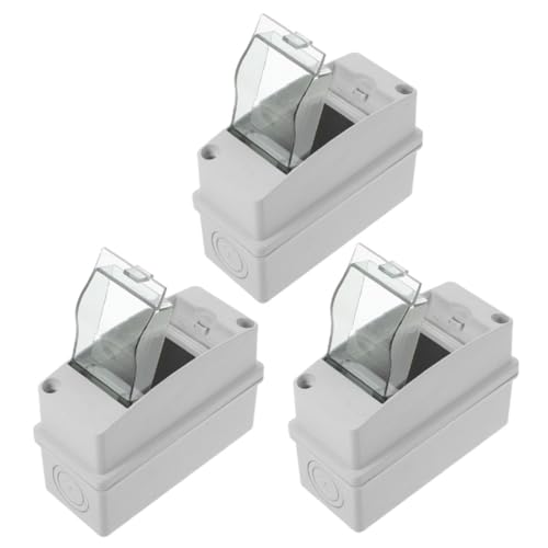 HEATSHAKING 3 Stück Teiliges Wasserdichtes Verteilerkasten mit Transparenter Abdeckung Wetterfester Schutz für Wege Stromverteilung Kompakt und Einsetzbar für Außenbereiche und Ladestationen von HEATSHAKING