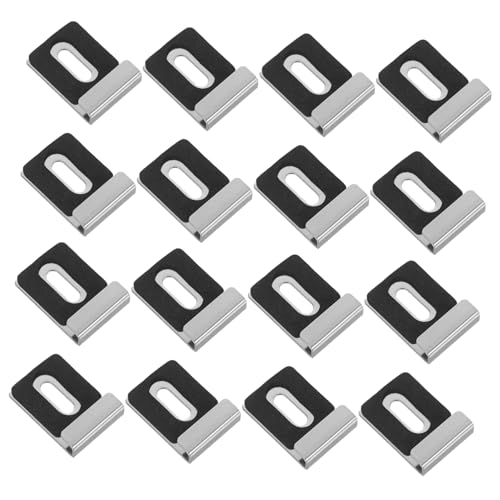 HEATSHAKING 4 Satz Edelstahl Spiegelhalter Clips Quadratisch Robust für Rahmenlose Spiegel Wandmontage Spiegelhalterung Einfach zu Befestigen für Bad und Gewerbe von HEATSHAKING