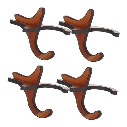 HEATSHAKING 4 Stück Holz Gitarrenständer Leichter Verstellbar für Ukulele Violine Akustik und Gitarre Eleganter Standfuß für Instrumentenpräsentation HEATSHAKING 4 Stück Holz Gitarrenständer Leichter Verstellbar für Ukulele Violine Akustik und Gitarre Eleganter Standfuß für Instrumentenpräsentation von HEATSHAKING