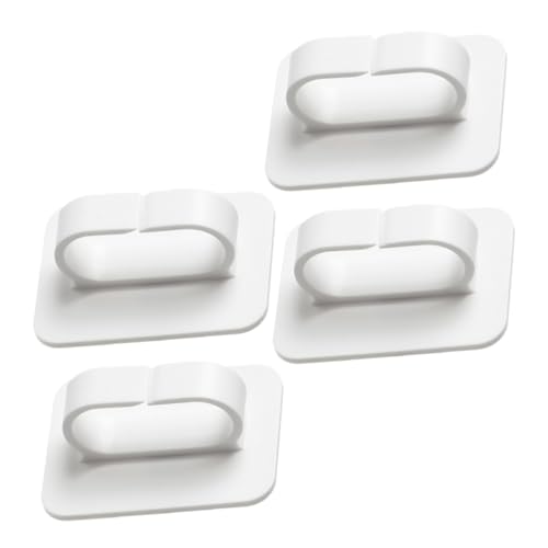 HEATSHAKING 4 Stück Selbstklebende Bohrfreie Wandhaken aus Langlebigem Hips Vielseitig Einsetzbar für Bad und Haushalt Starker Halt Glatten Oberflächen als Handtuch Schlüsselhalter von HEATSHAKING