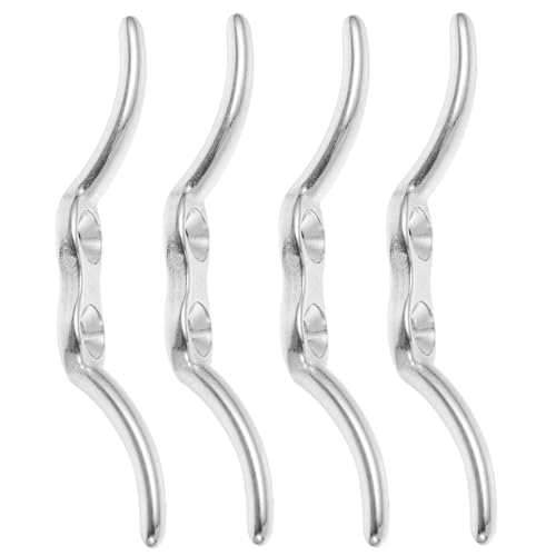 HEATSHAKING 4 Stück Teiliges Edelstahl Jalousien Seilklemmen Fenster Schnurhalter Sicherer Blind Cord Organizer Zubehör für Rollos und Plissees von HEATSHAKING